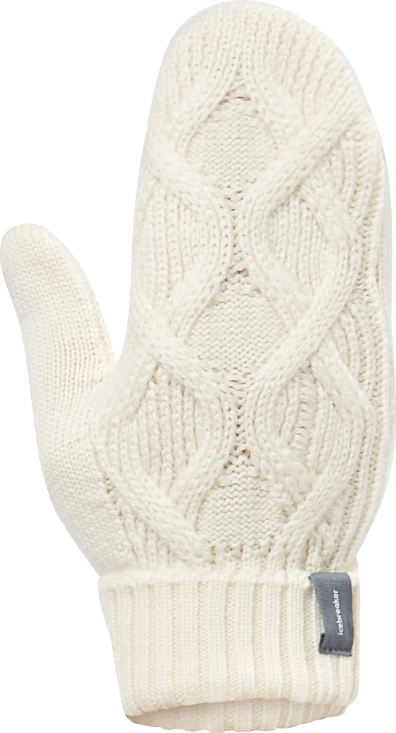 Merino Cable Knit Mittens - Image 3