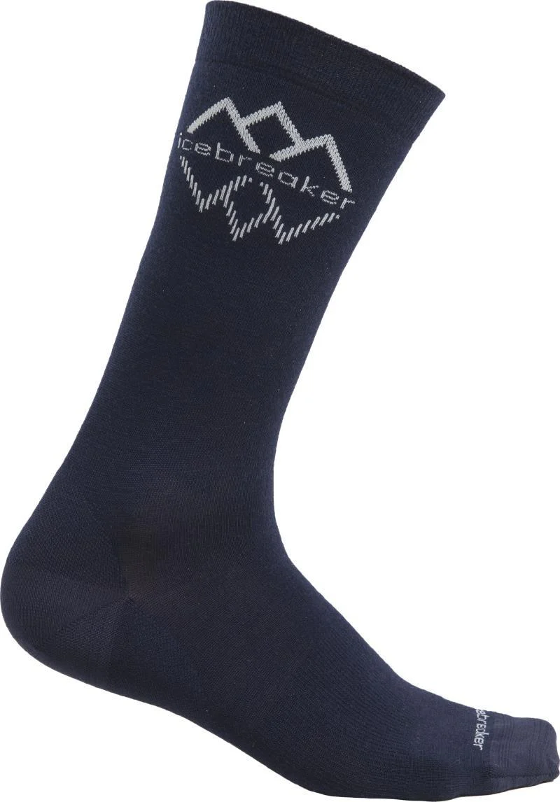 Merino Lifestyle Crew Socks - Fine Gauge - Icebreaker Logo Reflections - Mens - Image 2
