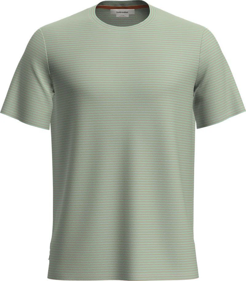 Merino Linen SS Tee - Stripe - Mens - Image 3