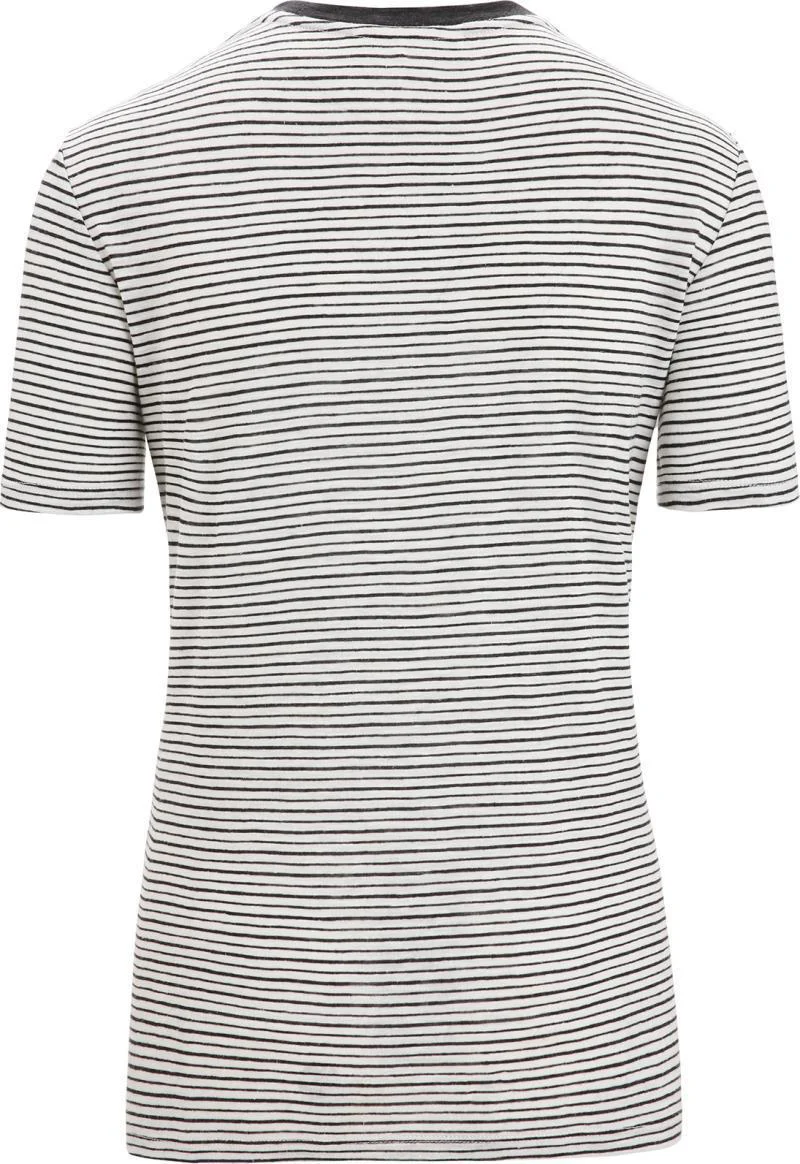 Merino Linen SS Tee - Stripe - Womens - Image 4
