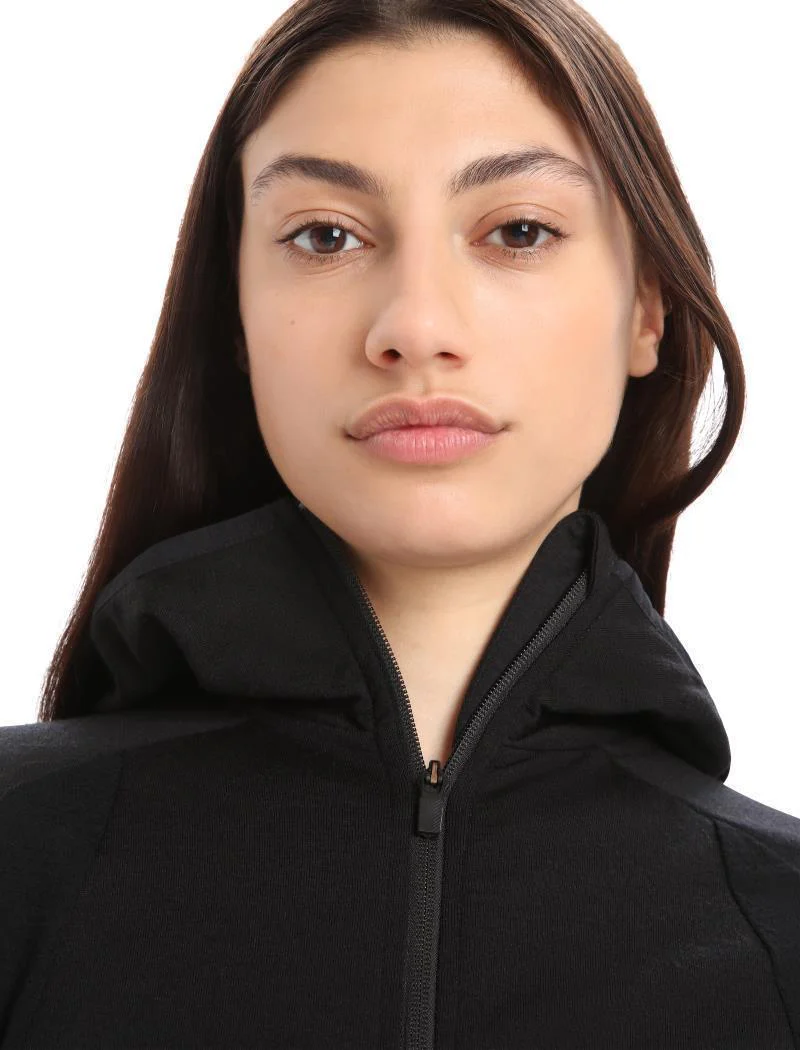 Merino Quantum ZoneKnit LS Zip Hoodie - Womens - Image 3