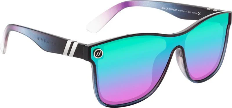 Millenia X2 - Black Forest, Gloss Black And Teal Fade Frame, Polarized Blue and Purple Mirror Lens - Image 3