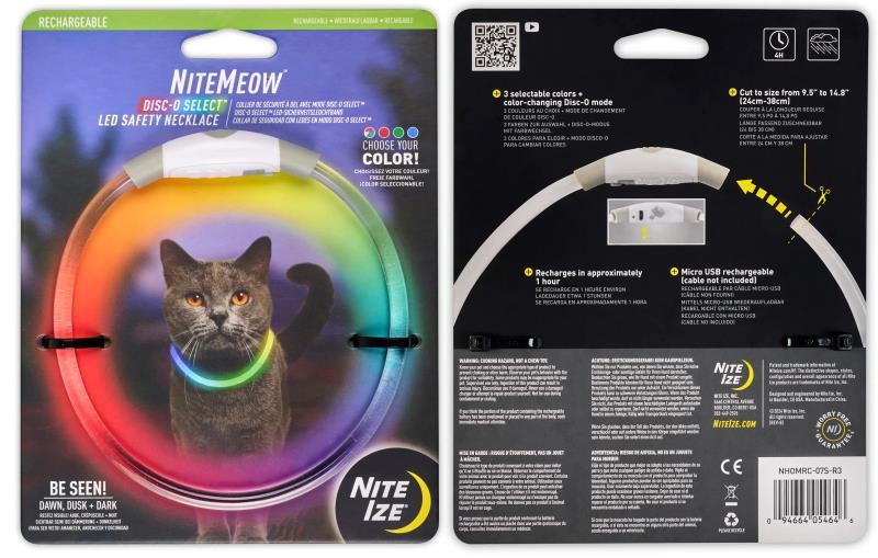 NiteMeow Rechargeable LED Safety Necklace - Disc-O Select - Image 4
