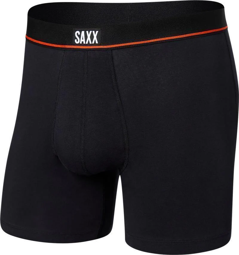 Non-Stop Stretch Cotton Boxer Briefs w/ Fly, 5" Inseam - Mens