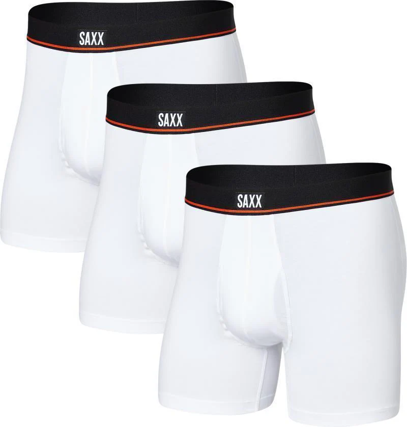 Non-Stop Stretch Cotton Boxer Briefs w/ Fly, 5" Inseam - Mens - 3 Pack - Image 2