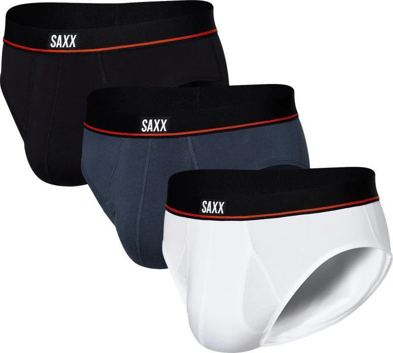 Non-Stop Stretch Cotton Briefs w/ Fly - Mens - 3 Pack