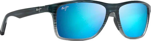 Onshore, Blue Black Stripe Fade Frame, Blue Hawaii Lens