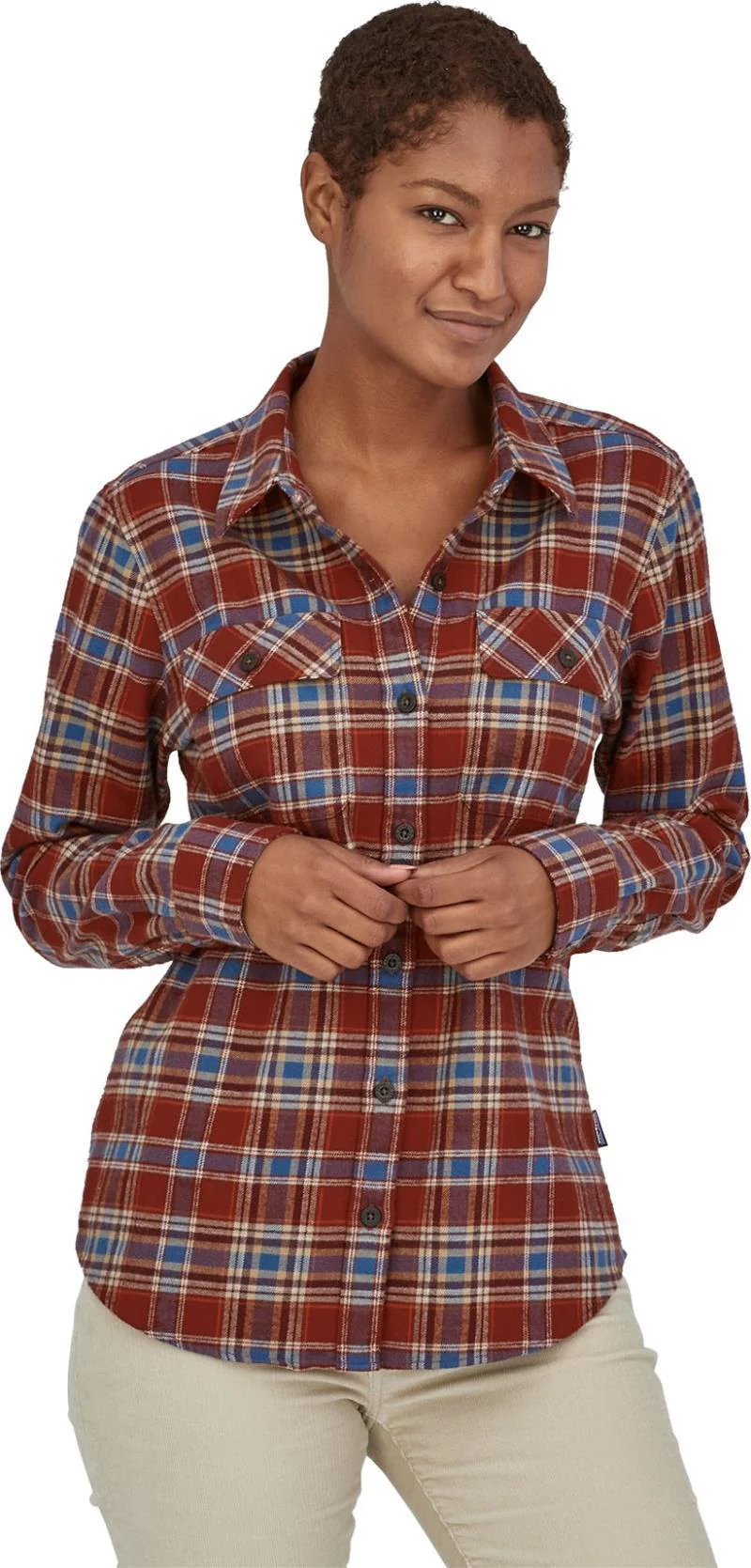 Organic Cotton Midweight Fjord Flannel LS Shirt - Womens - Image 12