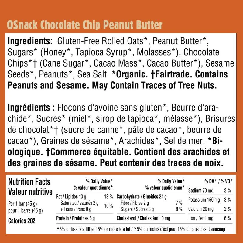 OSnack Chocolate Chip Peanut Butter - Image 2