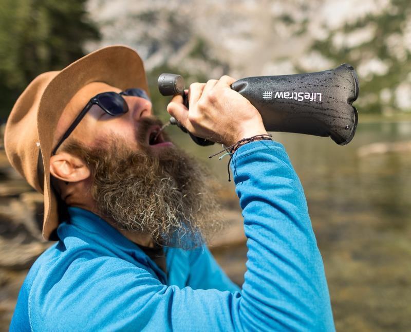 Peak Collapsible Squeeze Bottle Filter System - 1L / 33.8oz - Image 4