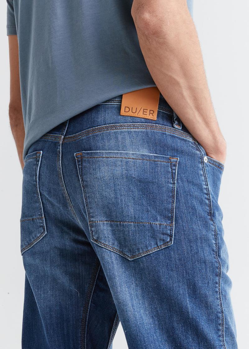 Performance Denim Athletic Straight Pants, 32" Inseam - Wash - Mens - Image 4