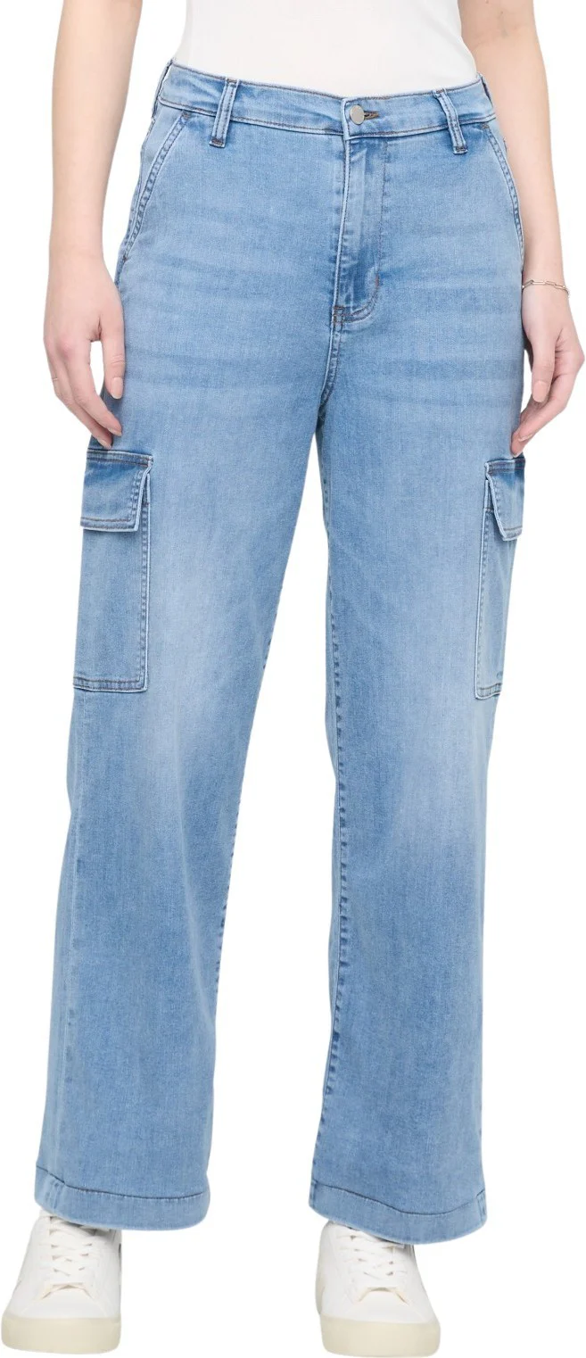 Performance Denim Lite High-Rise Cargo Jeans, 28" Inseam - Womens - Image 2