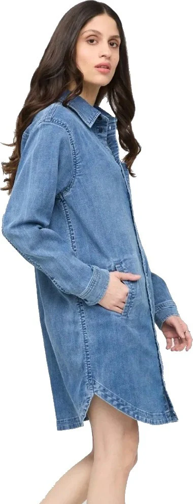 Performance Denim Lite Shirt Dress - Image 2