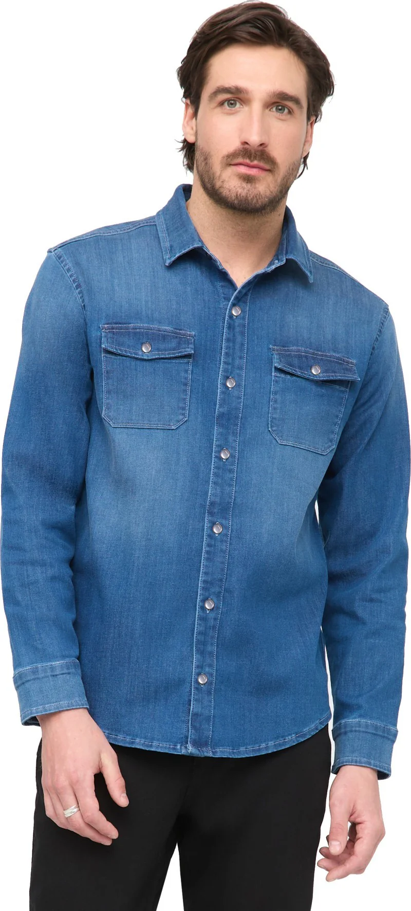 Performance Denim Lite Two-Pocket Shirt - Mens - Image 2
