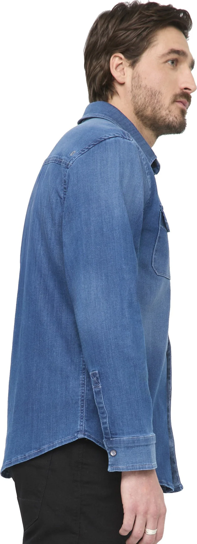 Performance Denim Lite Two-Pocket Shirt - Mens - Image 4
