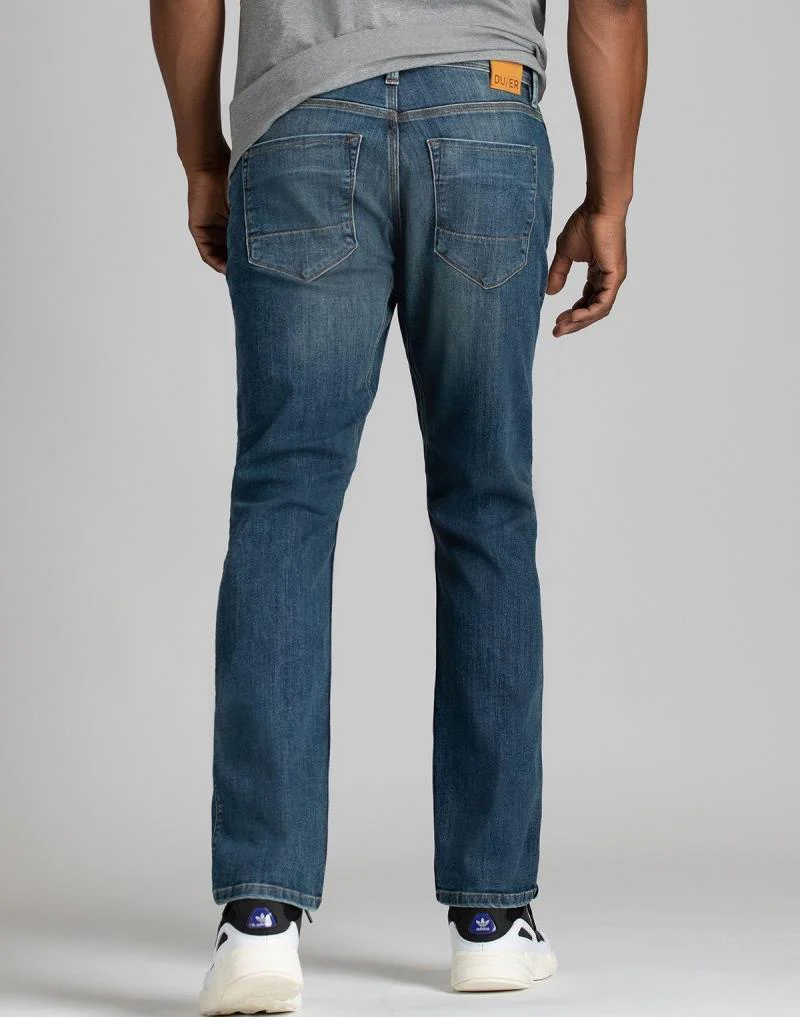 Performance Denim Relaxed Tapered Jeans, 32" Inseam - Wash - Mens - Image 5