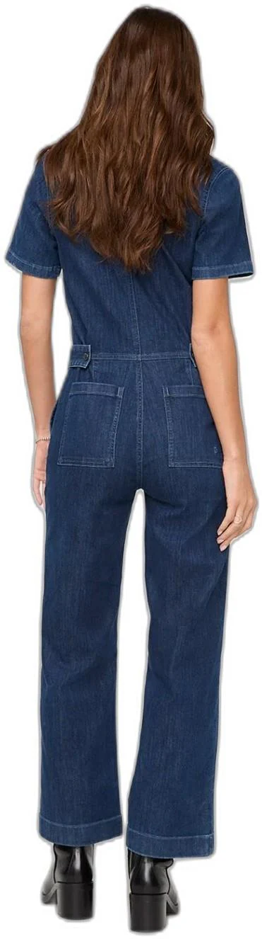Performance Denim Short Sleeve Jumpsuit - Womens - Image 2