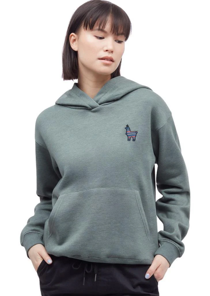 Peru Embroidered Llama Hoodie - Womens - Image 2