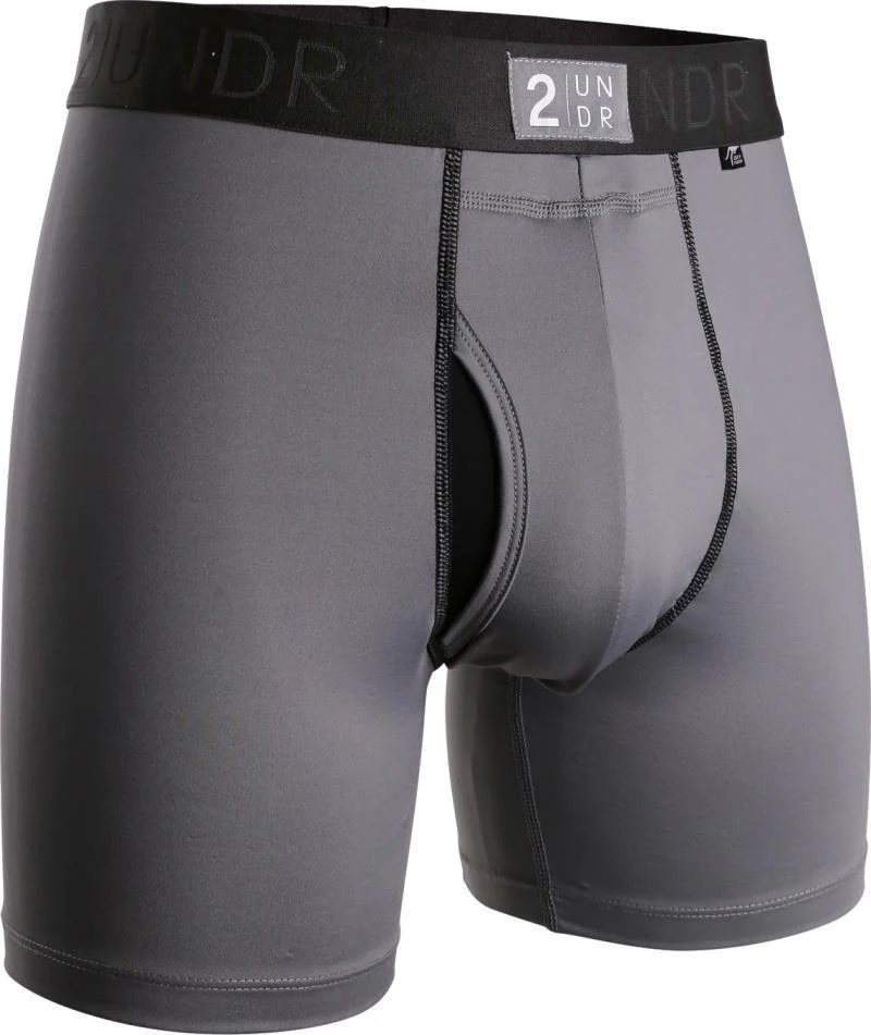 Power Shift Boxer Briefs, 6" Inseam - Solid - 4XL-5XL - Mens - Image 3