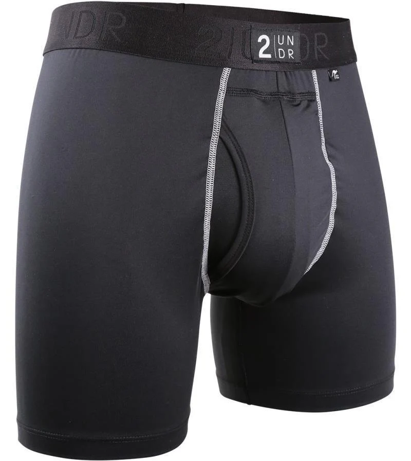 Power Shift Boxer Briefs, 6" Inseam - Solid - Mens