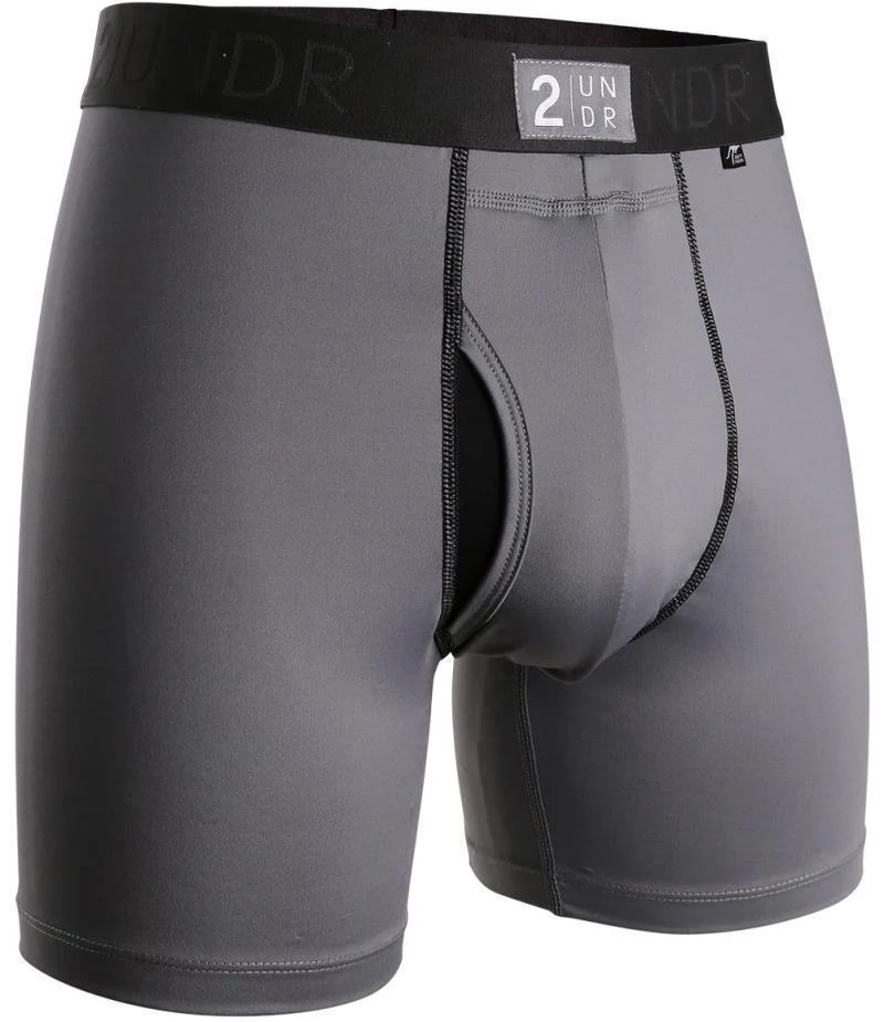 Power Shift Boxer Briefs, 6" Inseam - Solid - Mens - Image 2