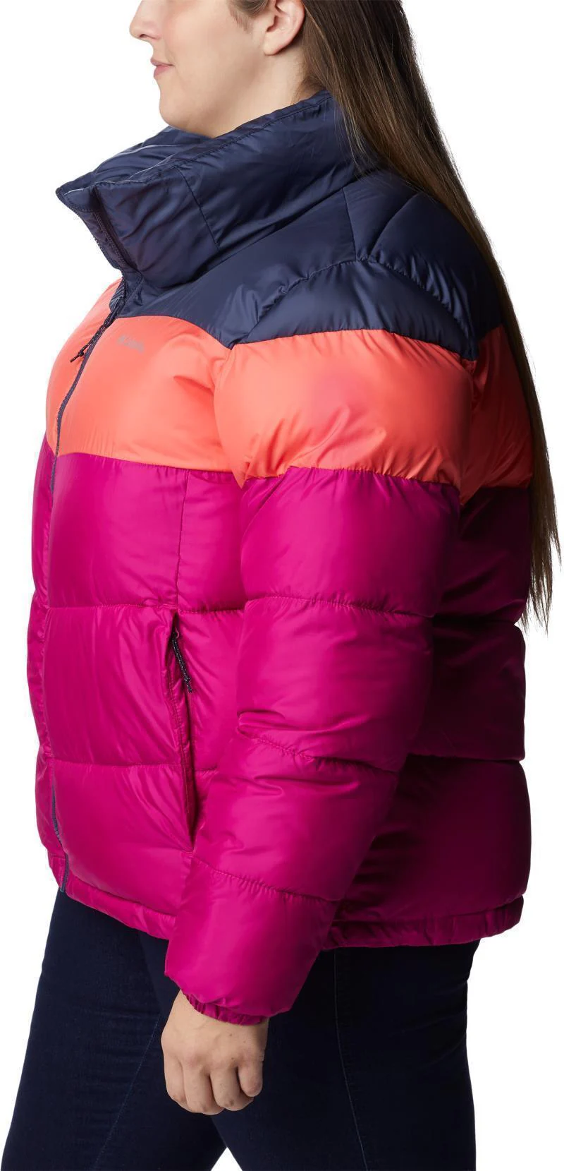 Puffect Color Blocked Jacket - Plus - Womens - Image 5