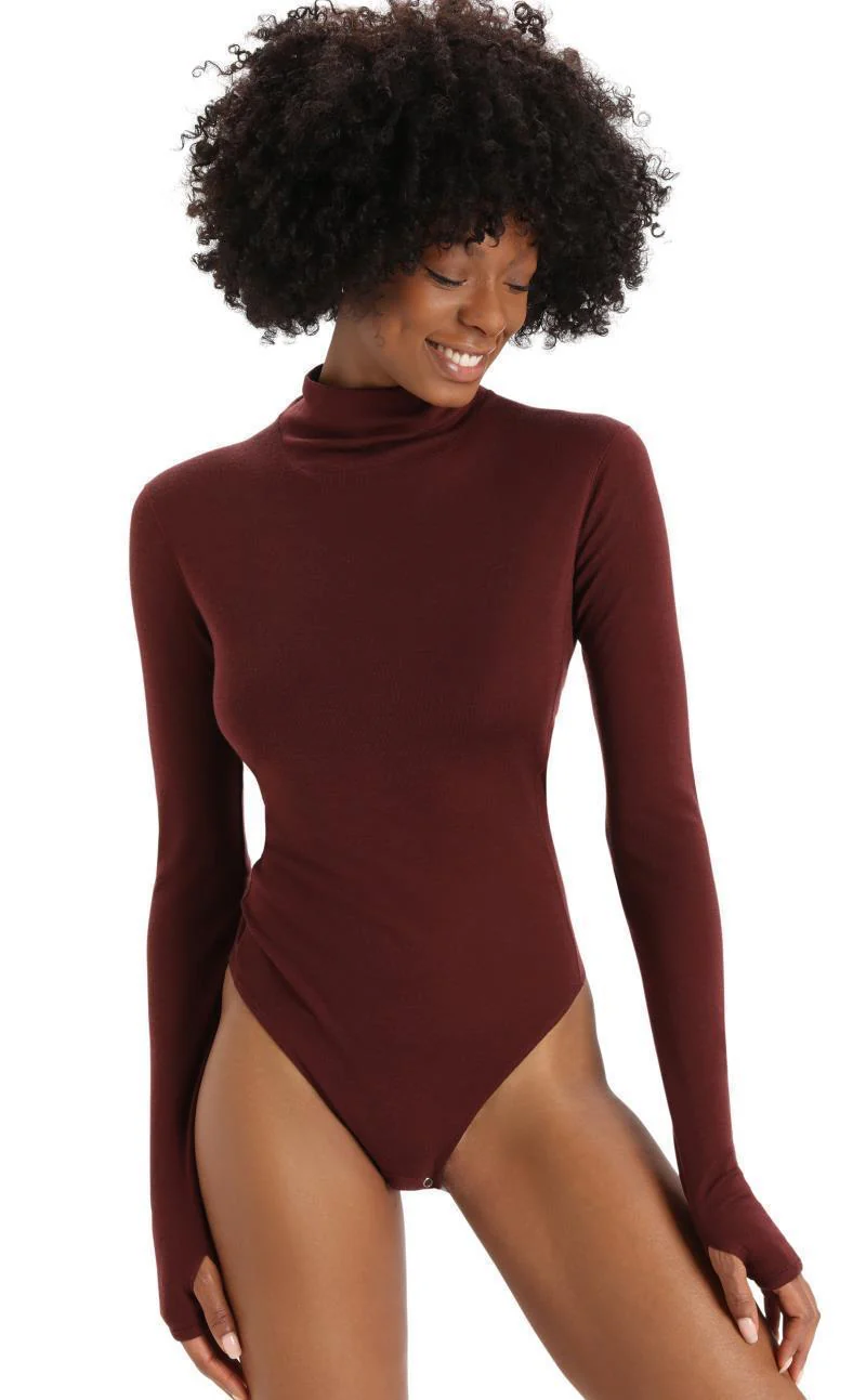 Queens LS High Neck Bodysuit - Womens - Image 2