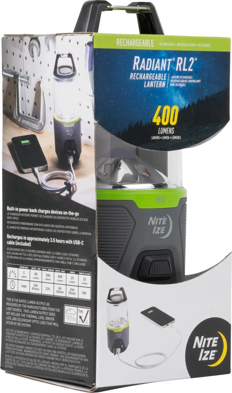 Radiant RL2 Rechargeable Lantern - 400 Lumens - Image 2