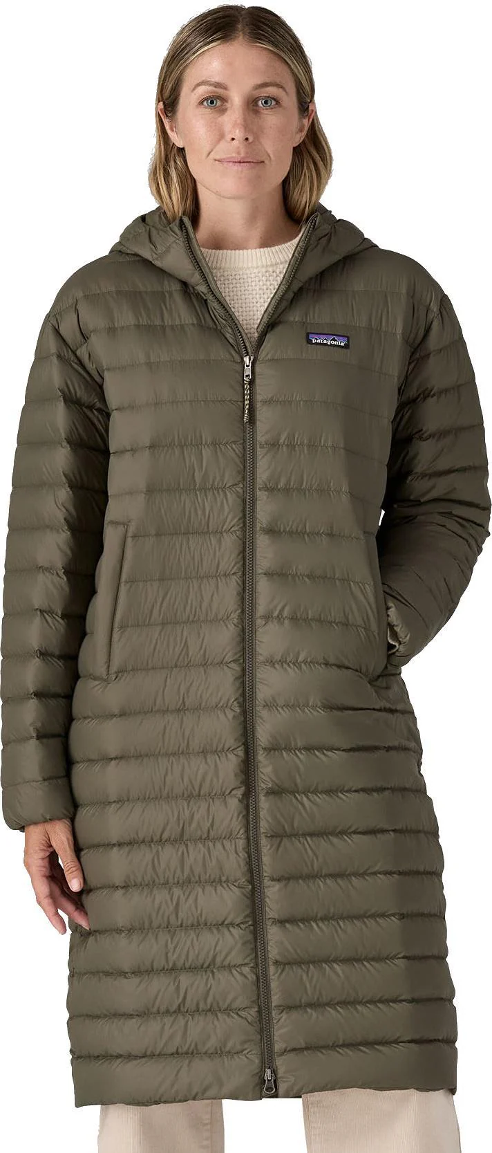 Recycled Down Sweater Parka - Womens - Image 8