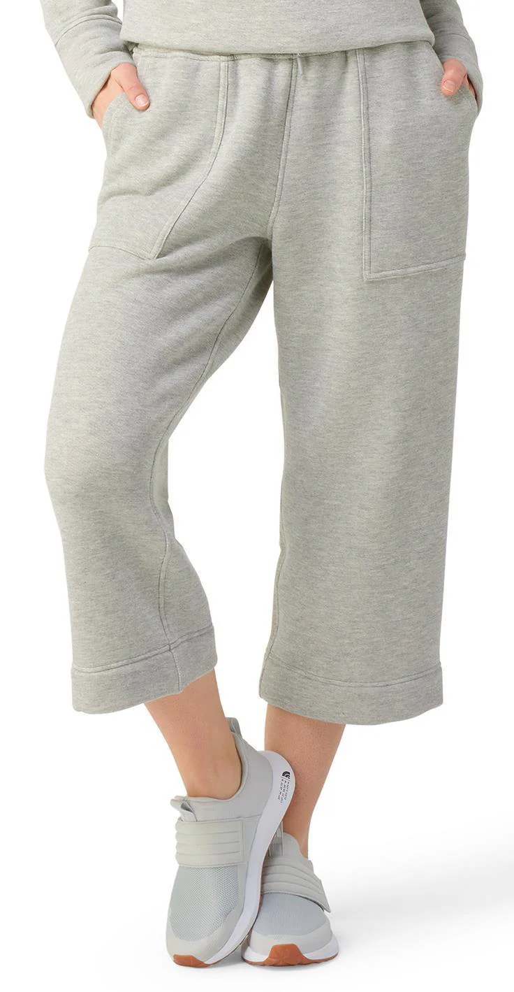 Recycled Terry Crop Wide Leg Pants - Womens - Image 5
