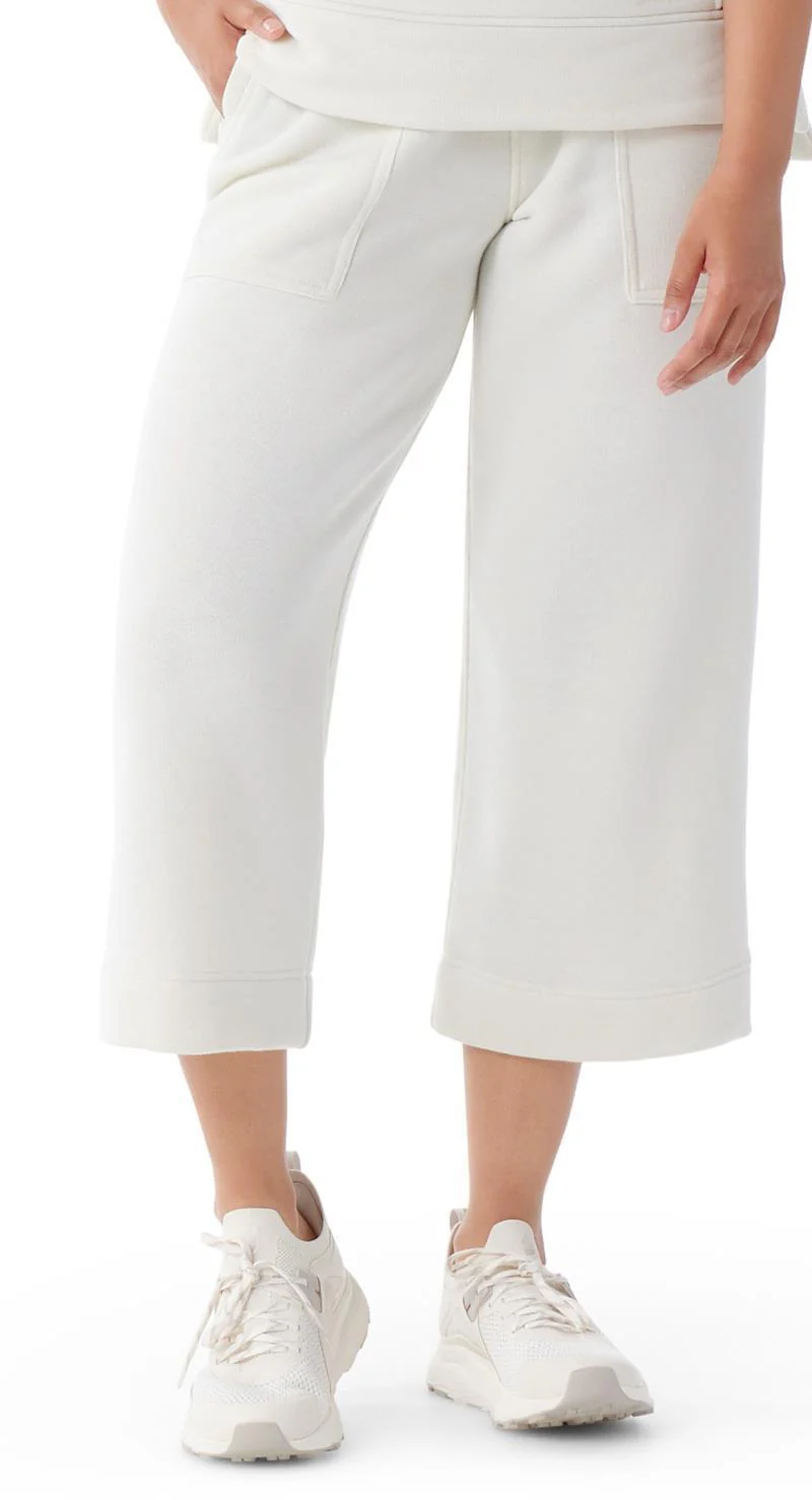 Recycled Terry Crop Wide Leg Pants - Womens - Image 7