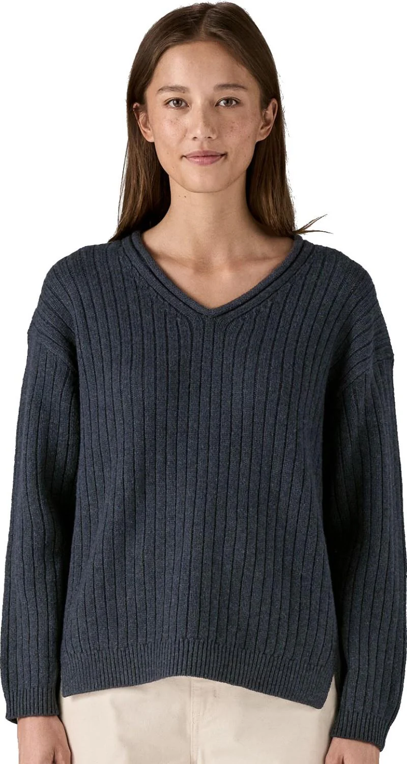 Recycled Wool V-Neck Sweater - Womens - Image 2