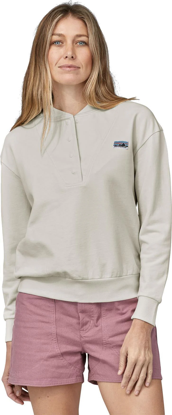 Regenerative Organic Certified Cotton Essential Snap Sweatshirt - Womens - Image 2