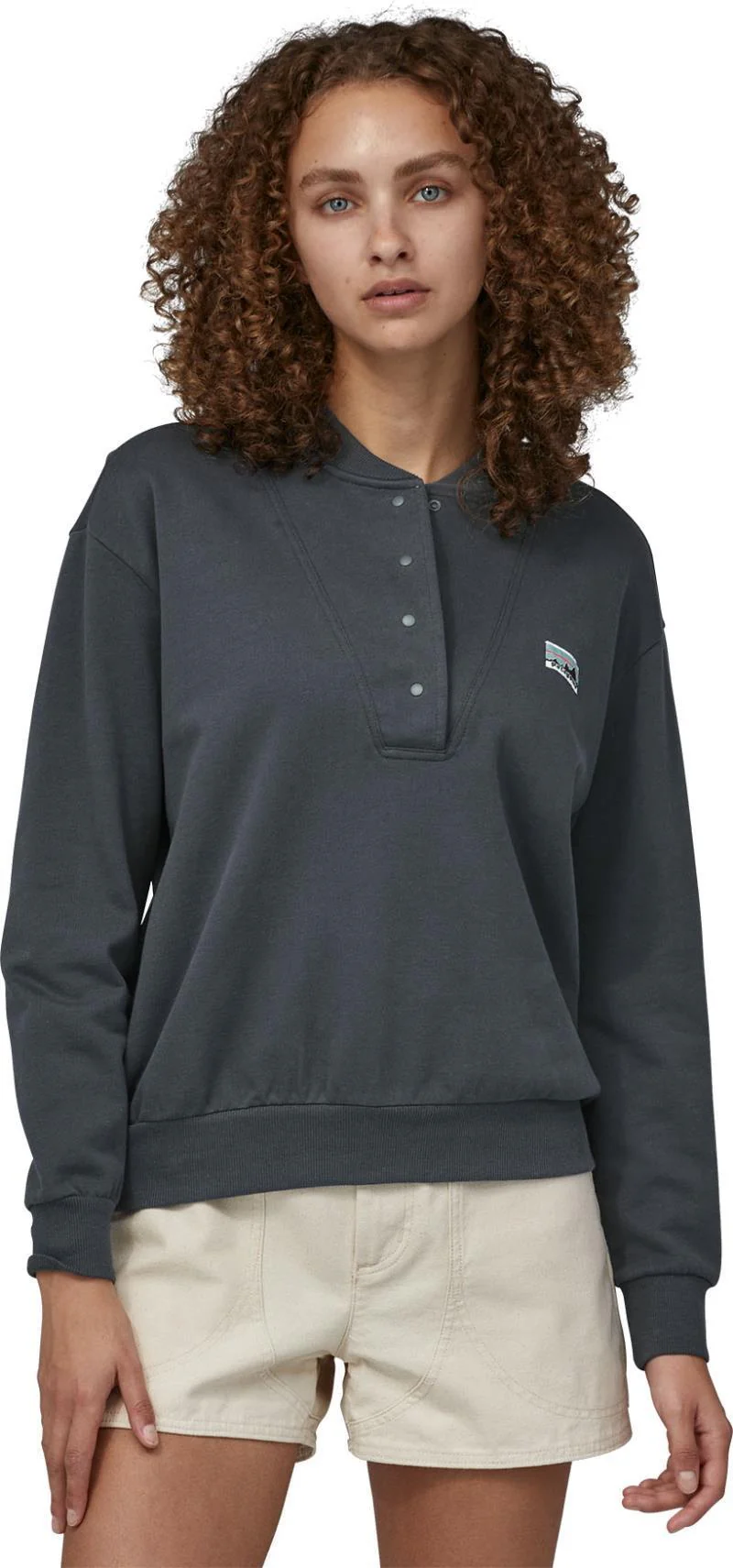 Regenerative Organic Certified Cotton Essential Snap Sweatshirt - Womens - Image 5