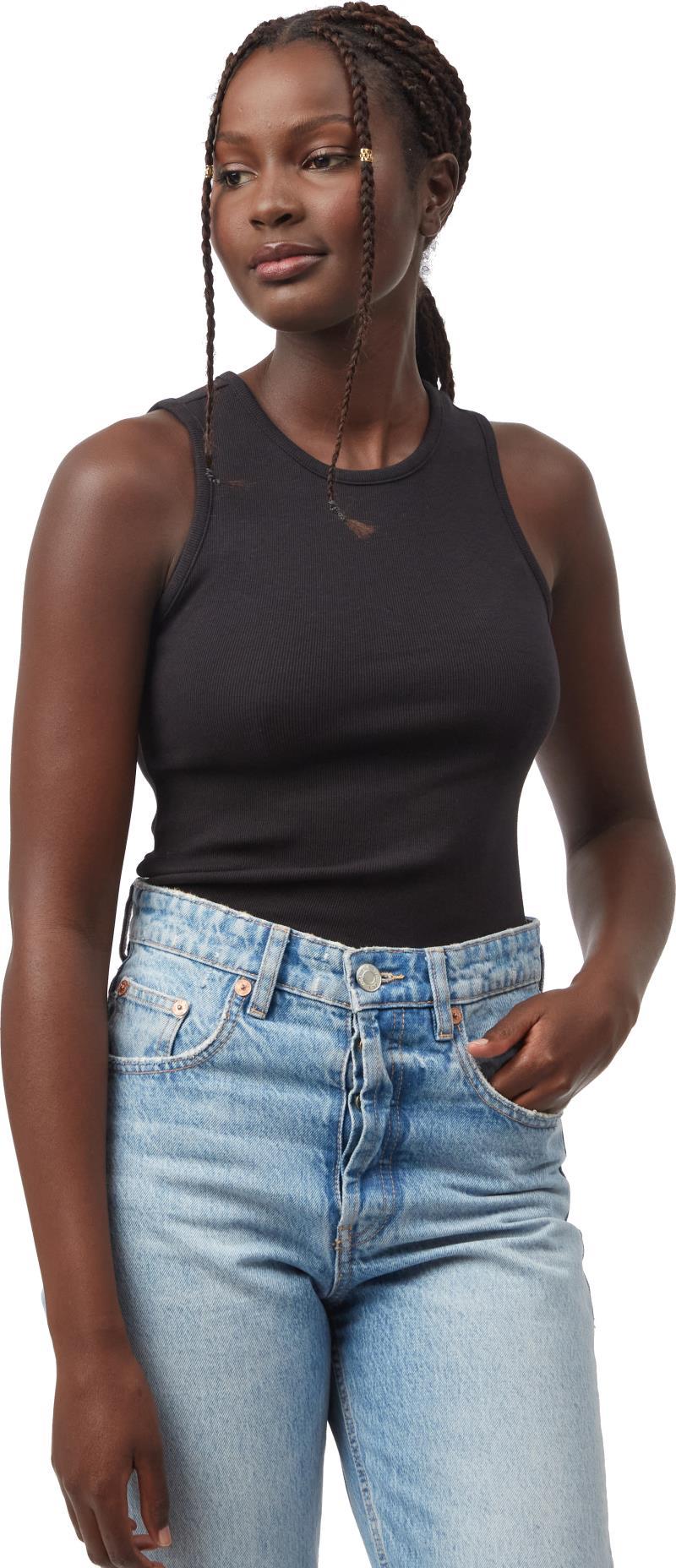Rib High Neck Tank - Womens - Image 4
