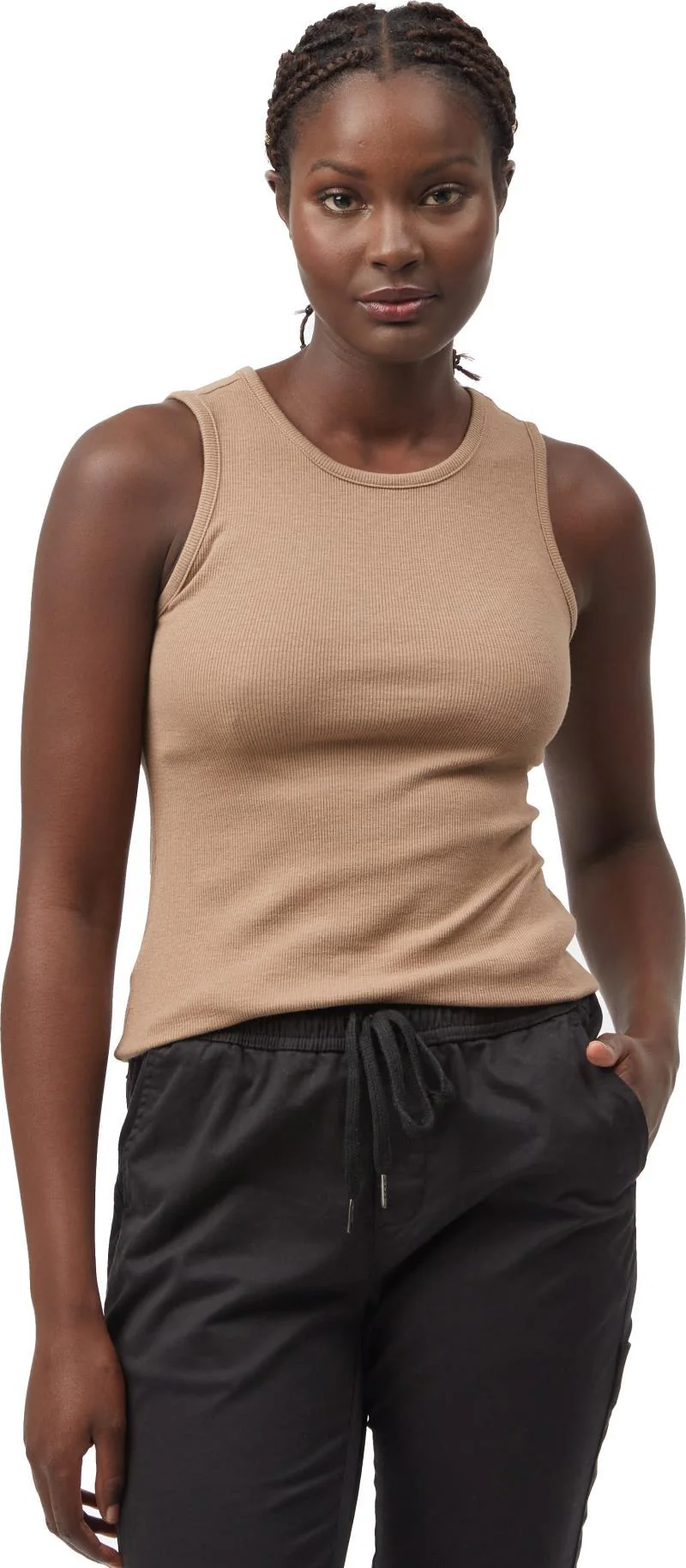 Rib High Neck Tank - Womens - Image 8