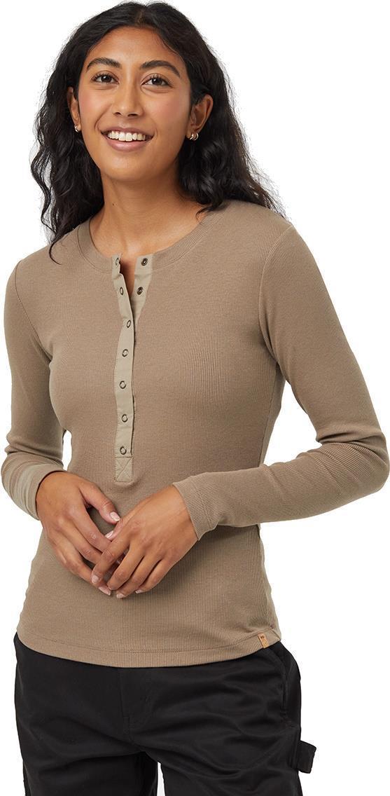 Rib Snap Placket Henley - Womens - Image 4
