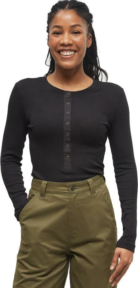 Rib Snap Placket Henley - Womens - Image 7
