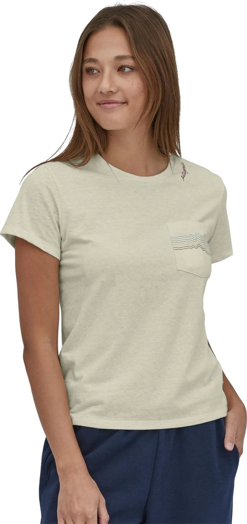 Ridge Rise Stripe Pocket Responsibili-Tee - Womens - Image 13