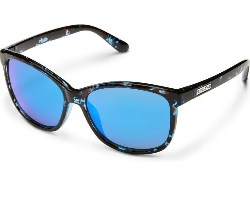 Sashay, Blue Tortoise Frame, Polarized Blue Mirror Lens