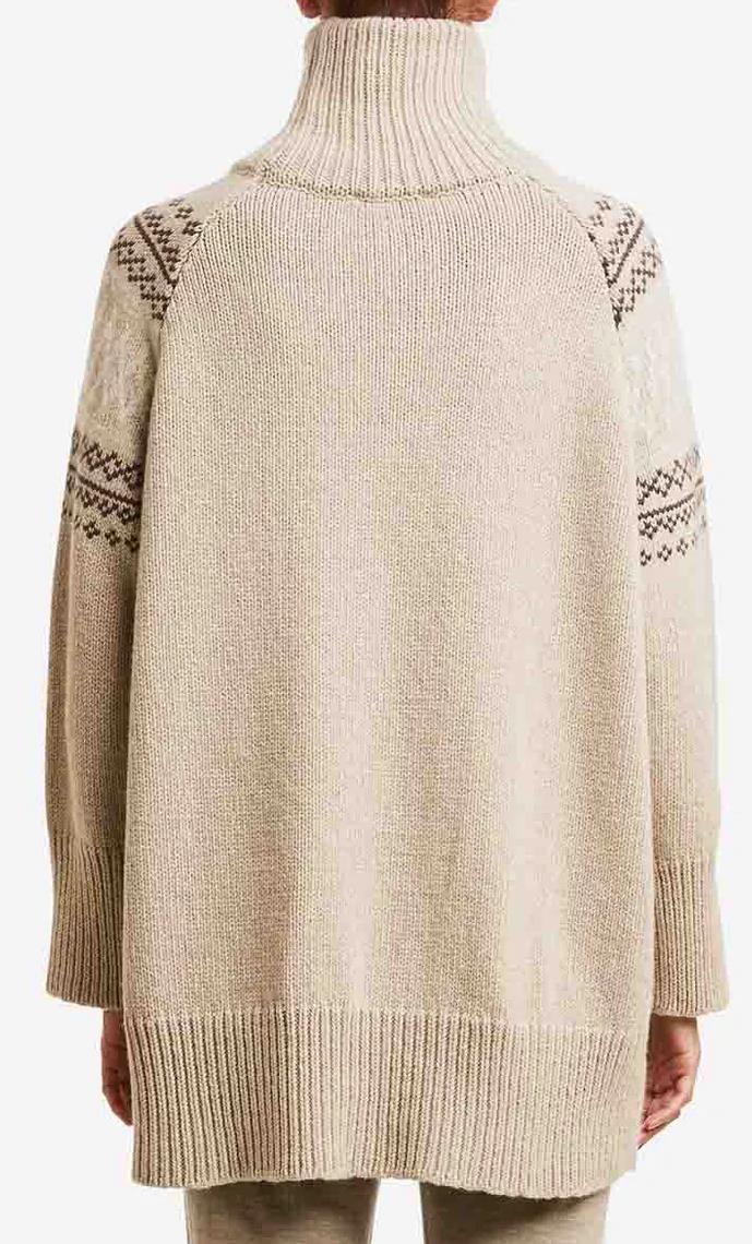 Setesdal Turtleneck Oversized Sweater - Womens - Image 3