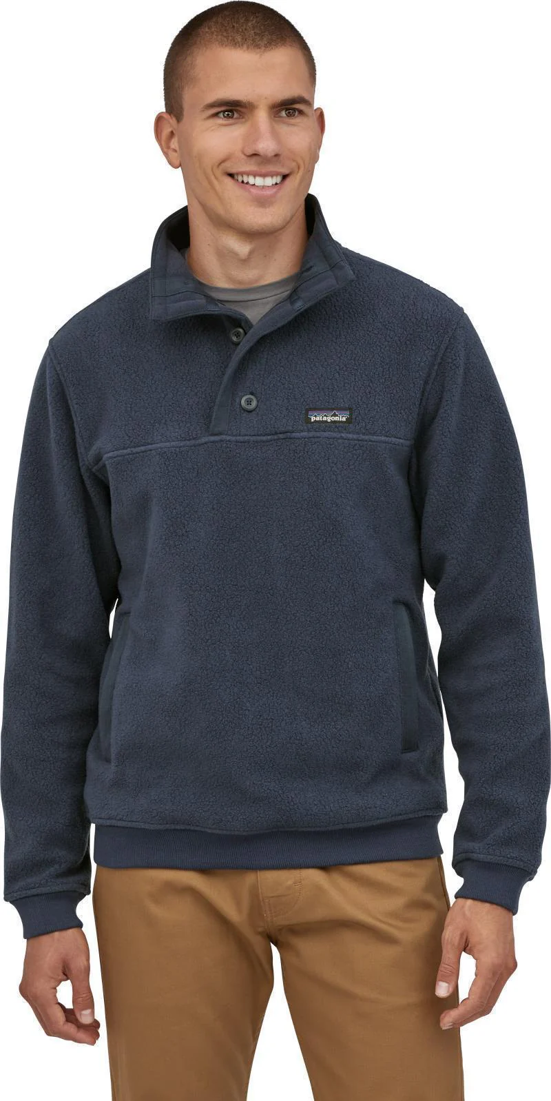 Shearling Button Pullover - Mens - Image 3