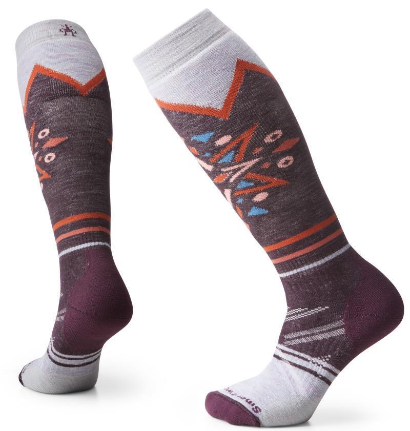 Ski Full Cushion Mountain Snowflake Pattern Over The Calf Socks - Womens - Image 2