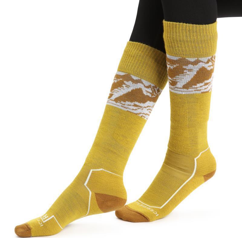 Ski+ Over The Calf Socks - Light - Alps 3D - Womens - Image 2