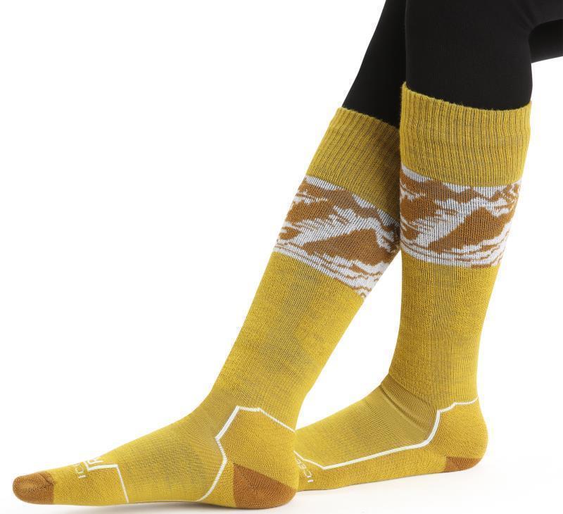 Ski+ Over The Calf Socks - Light - Alps 3D - Womens - Image 3