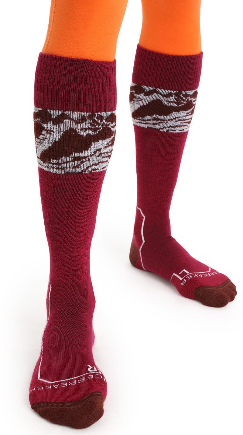 Ski+ Over The Calf Socks - Light - Alps 3D - Womens - Image 5