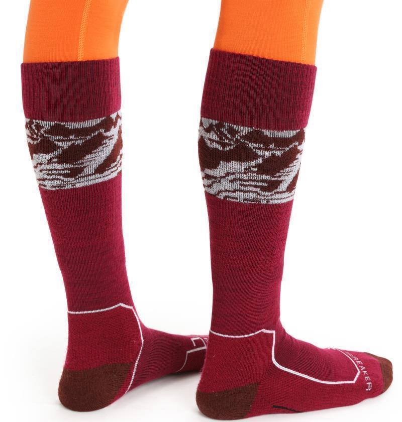Ski+ Over The Calf Socks - Light - Alps 3D - Womens - Image 6