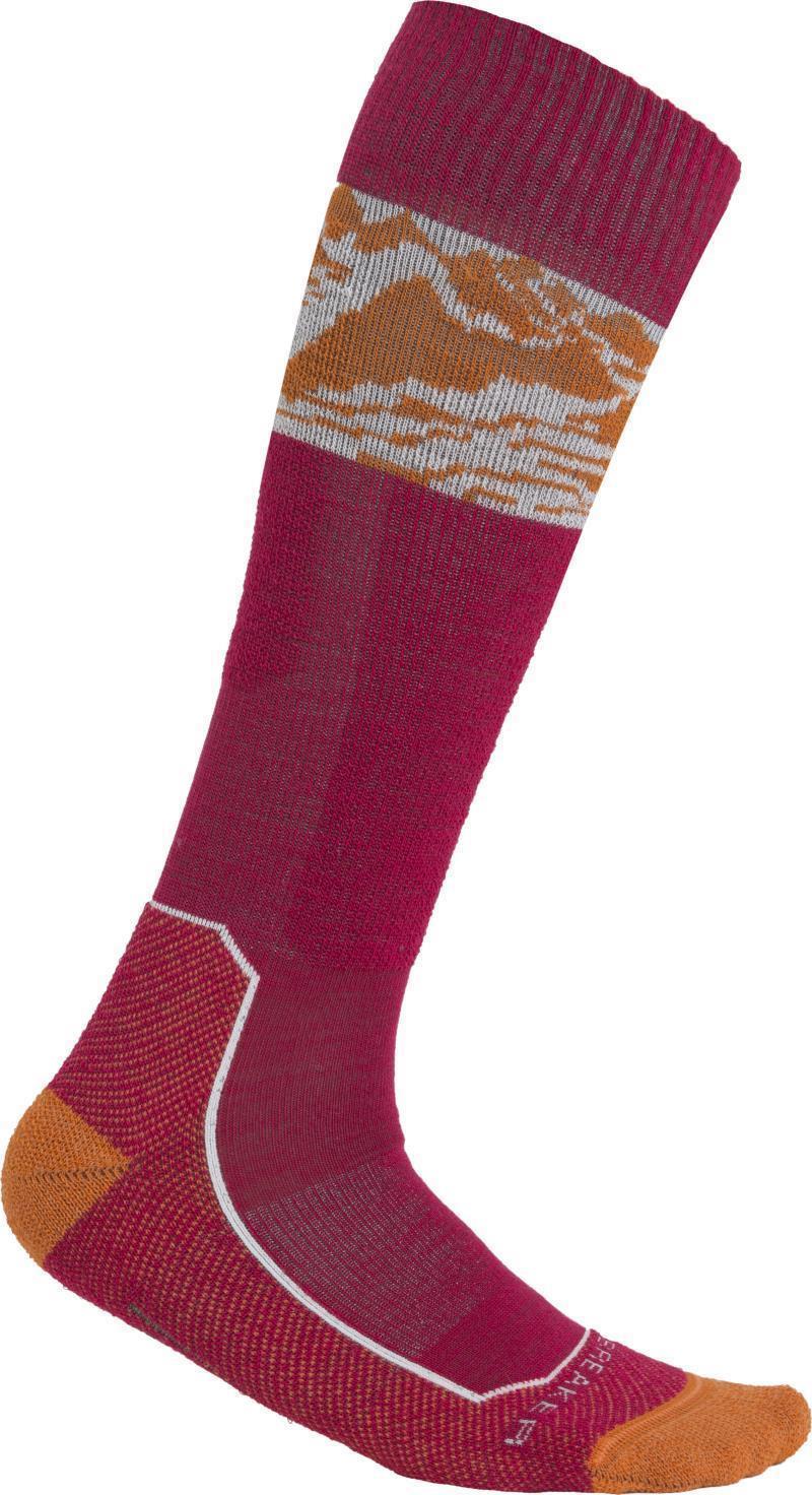 Ski+ Over The Calf Socks - Light - Alps 3D - Womens - Image 8