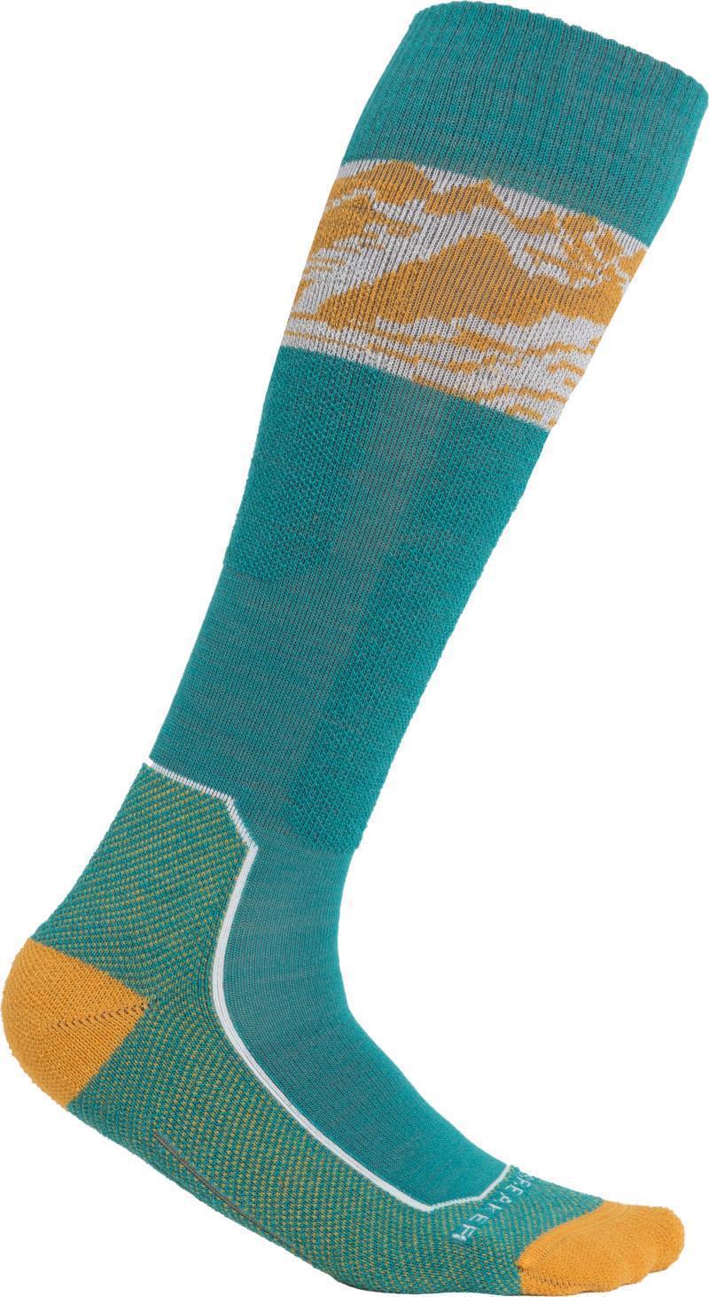 Ski+ Over The Calf Socks - Light - Alps 3D - Womens - Image 9