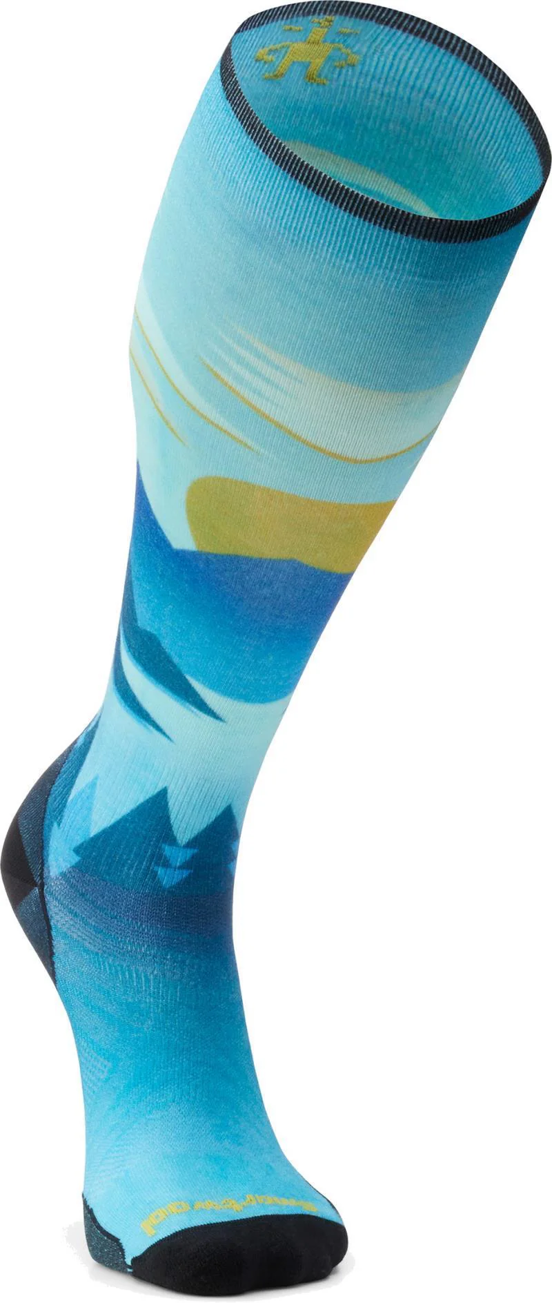 Ski Zero Cushion Chasing Mountains Print Over The Calf Socks - Mens - Image 2